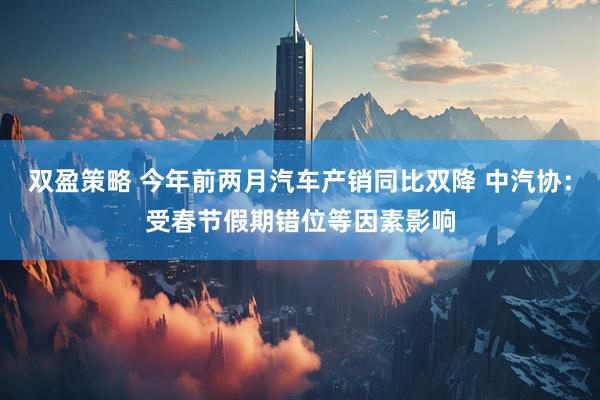 双盈策略 今年前两月汽车产销同比双降 中汽协：受春节假期错位等因素影响