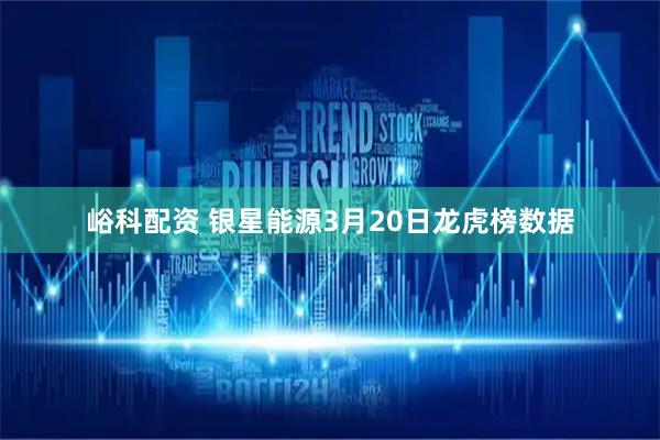 峪科配资 银星能源3月20日龙虎榜数据