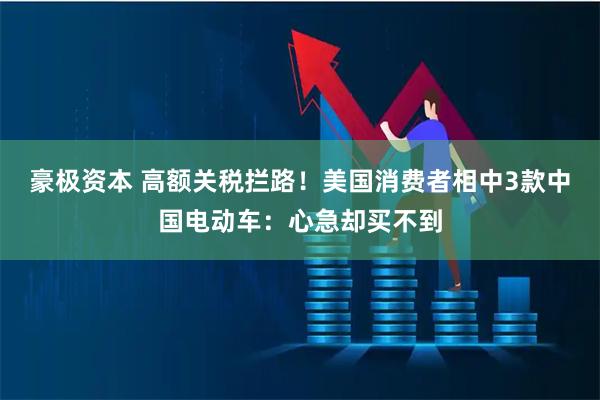豪极资本 高额关税拦路！美国消费者相中3款中国电动车：心急却买不到