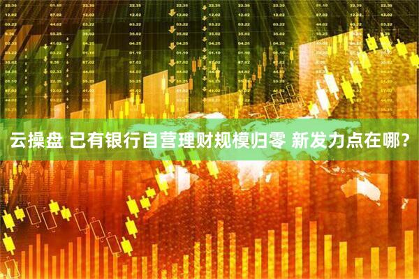 云操盘 已有银行自营理财规模归零 新发力点在哪？